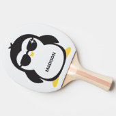 Aangepaste naam coole pinguïn tafeltennisbatje (Zijkant)