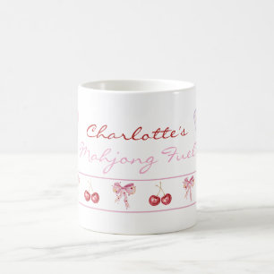 Aangepaste naam Coquette Mahjong Brandstof Roze St Koffiemok