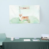 Aangepaste naam Corgi Pet Dog Spandoek (Beurs)