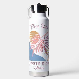 Aangepaste naam Costa Rica Motto Pura Vida Waterfles