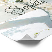 Aangepaste naam Cowgirl Boot met bloemen schildere Poster (Hoek)