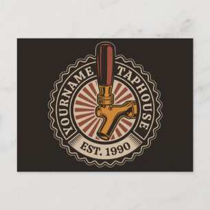 Aangepaste naam Craft Beer Taphouse Brewery Bar Briefkaart