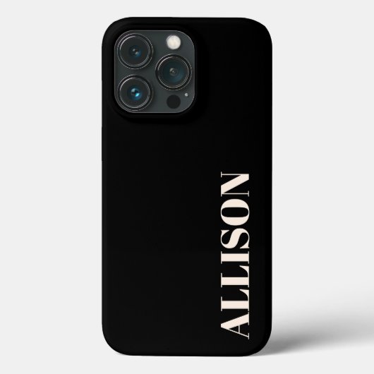 Aangepaste naam: crème en naamloos zwart Case-Mate iPhone case (Achterkant)