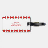 Aangepaste naam cricket-concept bagagelabel (Achterkant horizontaal)