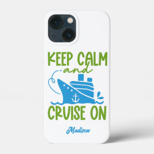 Aangepaste naam cruise Keep Calm iPhone 13 Mini Hoesje