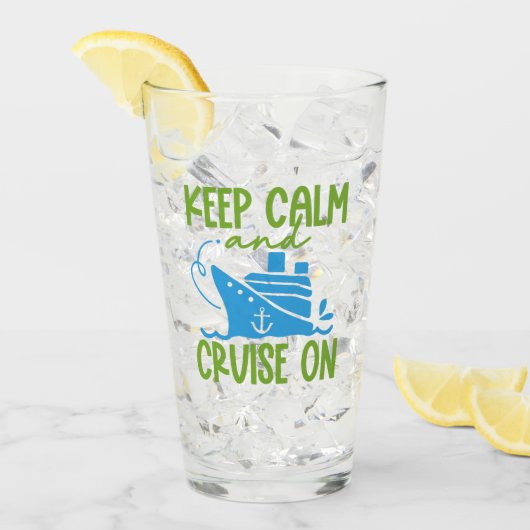 Aangepaste naam cruise Keep Calm Glas (Voorkant ijs)