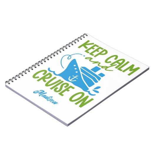 Aangepaste naam cruise Keep Calm Notitieboek (Linkerzijde)