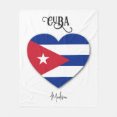 Aangepaste naam Cuba Love Fleece Deken (Voorkant)