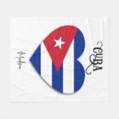 Aangepaste naam Cuba Love Fleece Deken (Voorkant (Horizontaal))