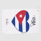Aangepaste naam Cuba Love Golfhanddoek (Horizontaal)