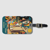 Aangepaste naam Cubist Malaga Bagagelabel (Voorkant (horizontaal))