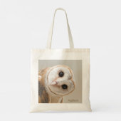 Aangepaste naam Cute Barn Owl Tote Bag (Achterkant)