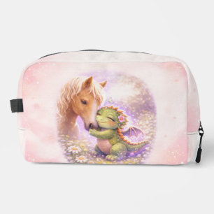 Aangepaste naam Cute Draak & Paard Toilettas Toilettasje