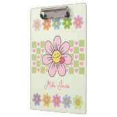Aangepaste naam Cute Happy Flower Smile Klembord (Links)