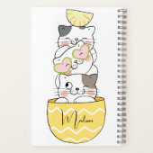 Aangepaste naam Cute Kittens Notitieboek (Achterkant)
