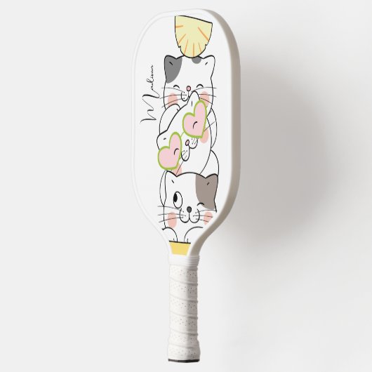 Aangepaste naam Cute Kittens Pickleball Paddle (Links)