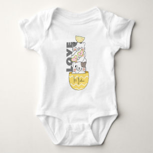 Aangepaste naam Cute Kittens Romper