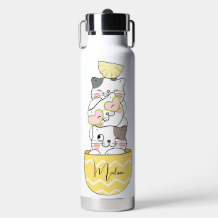 Aangepaste naam Cute Kittens Waterfles