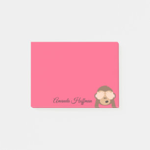 Aangepaste naam   Cute Monkey Emoji Post-it® Notes