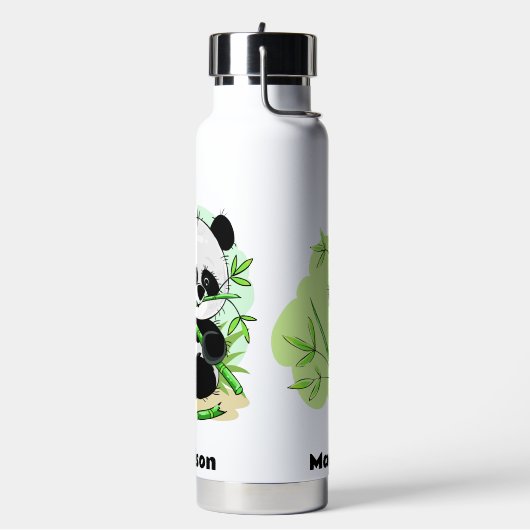 Aangepaste naam Cute Pandas Waterfles (Links)