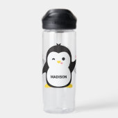 Aangepaste naam Cute Penguin Waterfles (Achterkant)