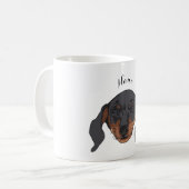 Aangepaste naam Dachshund Art Koffiemok (Voorkant links)