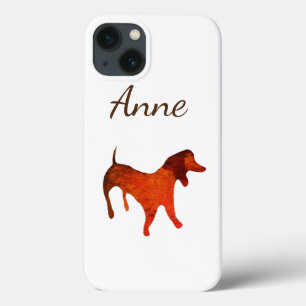Aangepaste naam Dachshund dame hond iPhone 13 Hoesje