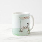 Aangepaste naam Dalmatian Pet Dog Koffiemok (Voorkant rechts)