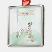 Aangepaste naam Dalmatian Pet Dog Metalen Ornament (Links)