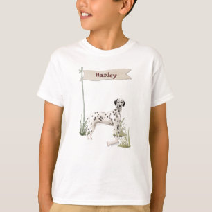 Aangepaste naam Dalmatische huisdier hond T-shirt