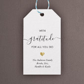 Aangepaste Naam Dankbaarheid Modern Script Dank u  Cadeaulabel
