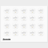 Aangepaste Naam Dankbaarheid Modern Script Dank u  Ronde Sticker (Vel)