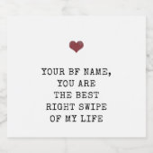 Aangepaste naam Dating App Valentijnse bier Etiket (Enkel label)