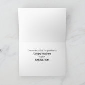 Aangepaste naam & datum, Afstuderen Gefeliciteerd Kaart (Binnen)