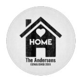 Aangepaste naam & datum Housewarming Home Snijplank (Voorkant)