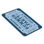 Aangepaste naam, datum & locatie "Party Ticket" ma Magneet (Rechterzijde)