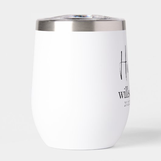 Aangepaste naam & datum Wijn Tumbler voor Hubby (Voorkant)