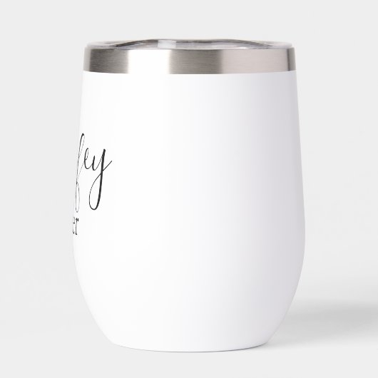 Aangepaste naam & datum Wijn Tumbler voor Wifey (Achterkant)