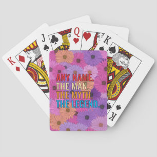 Aangepaste naam De man De mythe De legende Retro Pokerkaarten