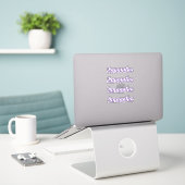 Aangepaste naam Decal Custom Times Four Sticker (Laptop op bureau)