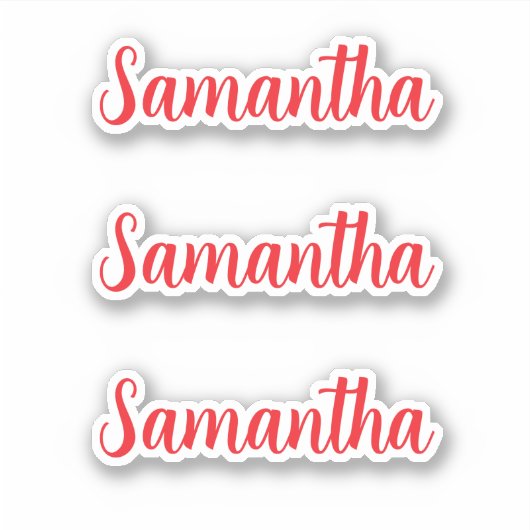 Aangepaste naam Decal Custom Times Three Sticker (Voorkant)