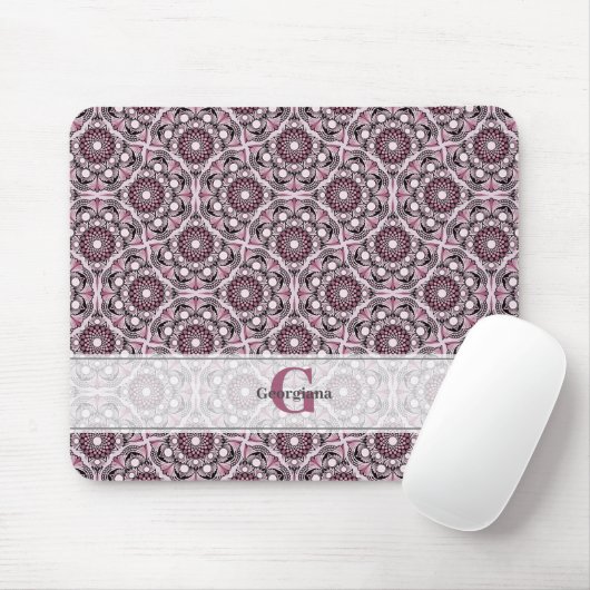 Aangepaste Naam Deco Dusky Roos Cherry Blossom Man Muismat (Met muis)