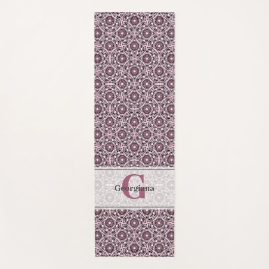 Aangepaste Naam Deco Dusky Roos Cherry Blossom Man Yogamat (Voorkant)