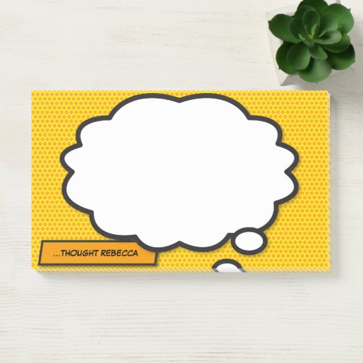 Aangepaste naam Denk Bubbel Fun Strips Post-it® Notes (Kantoor)