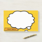 Aangepaste naam Denk Bubbel Fun Strips Post-it® Notes (Op bureau)
