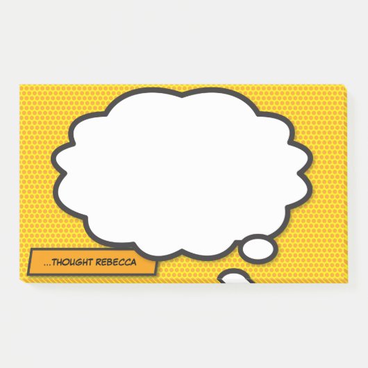 Aangepaste naam Denk Bubbel Fun Strips Post-it® Notes (Voorkant)