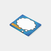 Aangepaste naam denk bubbel leuk stripboek post-it® notes (Schuin)