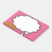Aangepaste naam Denk Bubble Leuk Retro Stripboek Post-it® Notes (Schuin)