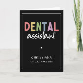 Aangepaste naam Dental Assistant Cadeaubon Kaart (Voorkant)