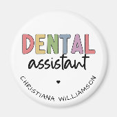 Aangepaste naam Dental Assistant Cadeaubon Magneet (Voorkant)